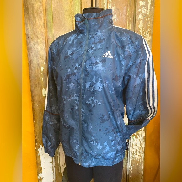 Adidas “Primeblue” Windbreaker Legacy Blue Jacket - Picture 1 of 11